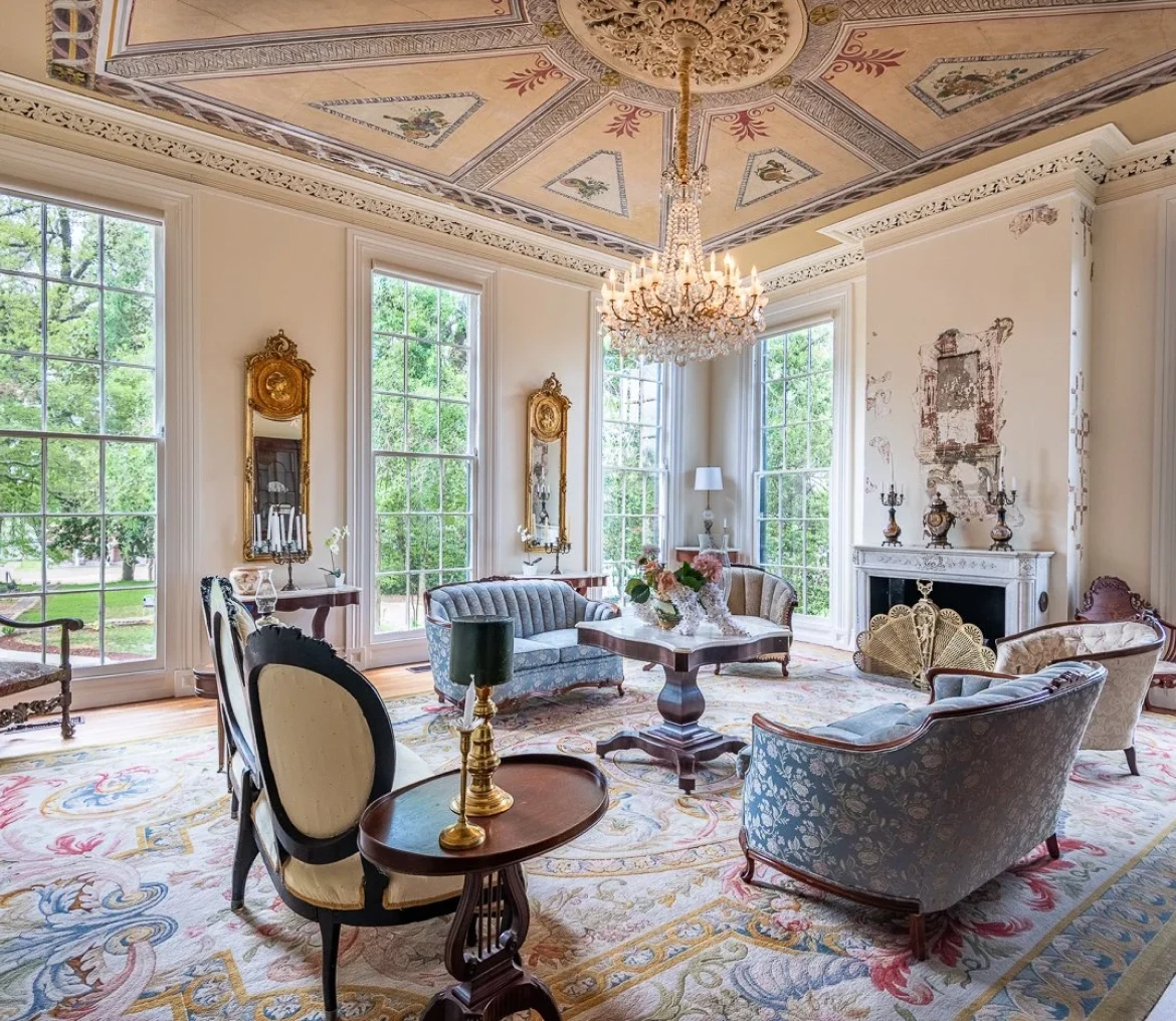 Elegant living room with vintage decor